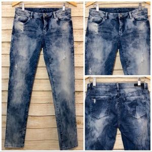 BlankNYC Distressed Acid Wash Skinny Jean Jegging